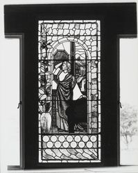 Stained glass window in Burbank&#39;s carriage house, Santa Rosa, California, 1979 (Digital Object)