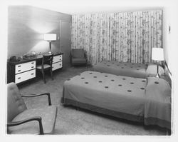 Guest room at the Flamingo Hotel, Santa Rosa, California, 1959 (Digital Object)