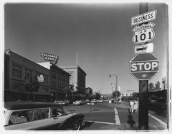 Intersection of 4th and Mendocino, Santa Rosa, California, 1959 (Digital Object)