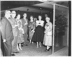 Opening night attendees at Ceci&#39;s Flamingo Shop, Santa Rosa, California, 1957 (Digital Object)