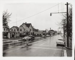 South side of Fourth Street looking west from Pope, Santa Rosa, California, 1958 (Digital Object)