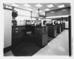 Teller stations at the Coddingtown office of the Exchange Bank, Santa Rosa, California, 1972 (Digital Object)