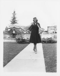 Evening wear modeled at the Dramatic Moods of Autumn Fashion Show, Santa Rosa, California, 1959 (Digital Object)