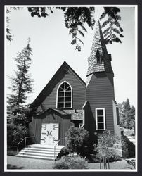 Front exterior view of the Church Built from One Tree, Santa Rosa, California, 1970 (Digital Object)