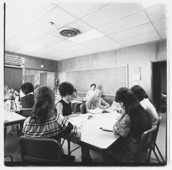 Students and instructor in a medical secretarial class at Luther Burbank College of Commerce, Santa Rosa, California, 1971 (Digital Object)