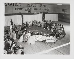 Skaters and their parents on the floor in the Skating Revue of 1957, Santa Rosa, California, April, 1957 (Digital Object)