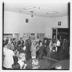 Attendees at the Zumwalt Chrysler-Plymouth Center Open House, Santa Rosa, California, 1971 (Digital Object)