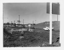 Highway 101 construction at the Steele Lane intersection, Santa Rosa, California, 1964 (Digital Object)