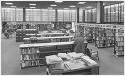 Earth Day banners at the Santa Rosa-Sonoma County Free Public Library, Santa Rosa, California, April 22, 1970 (Digital Object)