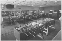 Foosball tables and pinball machines at Star Skate World, 2075 Occidental Road, Santa Rosa, California, in 1978 (Digital Object)