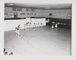 Young female skaters with magic wands in the Skating Revue of 1957, Santa Rosa, California, April, 1957 (Digital Object)
