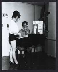 Anne Hummel and Sandy Schaal, Miss Sonoma County contestants, Santa Rosa, California, 1961 (Digital Object)