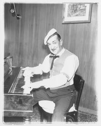Art Fadden at the piano in the Flamingo Hotel, Santa Rosa, California, 1960 (Digital Object)