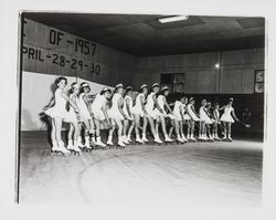 Young female skaters with magic wands in the Skating Revue of 1957, Santa Rosa, California, April, 1957 (Digital Object)