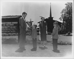 Peck family at Presbyterian Church of the Roses, Santa Rosa, California, 1957 (Digital Object)