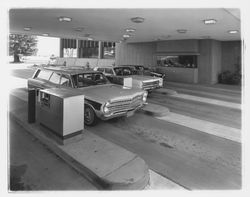 Drive up window at Coddingtown branch of Bank of America, Santa Rosa, California, 1964 (Digital Object)
