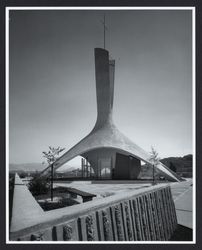 View of the chapel at Calvary Cemetery, Santa Rosa, California, 1965 (Digital Object)
