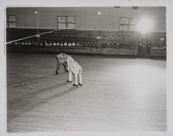 Rodeo clown routine in the Skating Revue of 1957, Santa Rosa, California, April, 1957 (Digital Object)