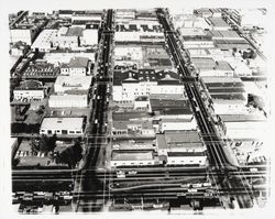 Aerial view of downtown area beast from Highway 101, Santa Rosa, California, 1954 (Digital Object)
