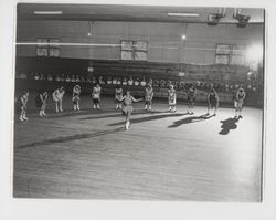 Skaters performing a flapper routine in the Skating Revue of 1957, Santa Rosa, California, April, 1957 (Digital Object)