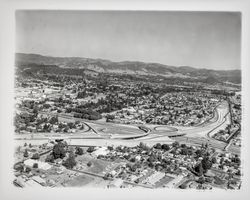 Highway 101 and Highway 12 interchange, Santa Rosa, California, 1964 (Digital Object)