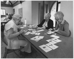 Oakmont residents working on a project for the visually handicapped, Santa Rosa, California, 1979 (Digital Object)