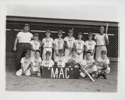 Mac--a Little League baseball team, Santa Rosa, California, 1960 (Digital Object)