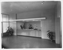 Reception desk at Santa Rosa Medical Center, 121 Sotoyome Street,Santa Rosa, California, 1957 (Digital Object)