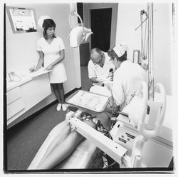 Dental procedure at the Empire Dental Building, Santa Rosa, California, 1971 (Digital Object)