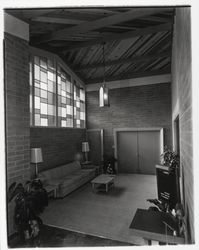 Lounge area of Welti Chapel of the Roses, Santa Rosa, California, 1957 (Digital Object)