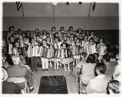 Accordion group recital of the American Music School, Santa Rosa, California, 1957 (Digital Object)