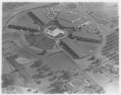 Aerial view of the Flamingo Hotel, Santa Rosa, California, 1958 (Digital Object)