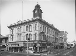 Masonic Building and clock tower, Petaluma, California, 1978 (Digital Object)