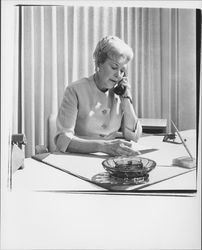 Louise Ederle, owner of the Burbank Business College, Santa Rosa, California, July 11, 1966 (Digital Object)