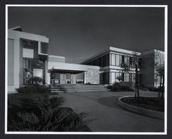 Exterior view of the Exchange Bank, Montgomery Village, Santa Rosa, California, May 28, 1961 (Digital Object)