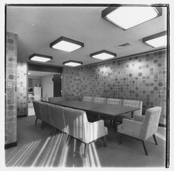 Conference table in the Bank of Sonoma County, Sebastopol, California, 1971 (Digital Object)