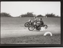 Motorcycle racing at Di Grazia Motordrome, Santa Rosa, California, 1939 (Digital Object)