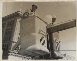 Construction equipment in Courthouse Square, Santa Rosa, California, 1968 (Digital Object)