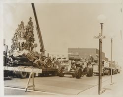 Construction equipment in Courthouse Square, Santa Rosa , California, 1968 (Digital Object)