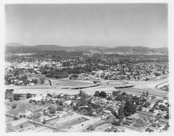 Highway 101 and Highway 12 interchange, Santa Rosa, California, 1964 (Digital Object)