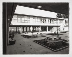 Courtyard at Ursuline residence hall, Santa Rosa, California, 1960 (Digital Object)