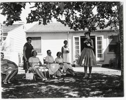 Junior Miss program in the yard of the Fostmeier home, Petaluma, California, 1959 (Digital Object)