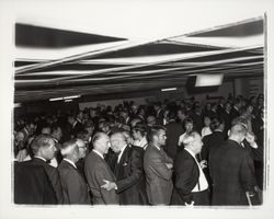 Large group of people at dedication of parking garage at 3rd and D Streets, Santa Rosa, California, 1964 (Digital Object)