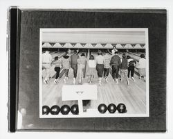 Bowling lanes at the Holiday Bowl, Santa Rosa, California, 1959 (Digital Object)