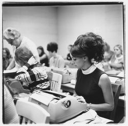 Business correspondence or typing class at Luther Burbank College of Commerce, Santa Rosa, California, 1971 (Digital Object)