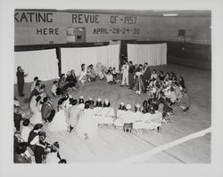 Skaters and their parents on the floor in the Skating Revue of 1957, Santa Rosa, California, April, 1957 (Digital Object)