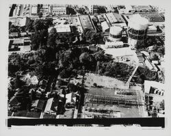 Aerial view of PG&amp;E substation at Sonoma and Santa Rosa Avenues, Santa Rosa , California, approximately 1968 (Digital Object)