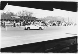 Automobile rally in Montgomery Village, Santa Rosa, California, Feb. 15, 1953 (Digital Object)