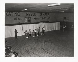 Marvin Carstensen and a group of skaters in the Skating Revue of 1957, Santa Rosa, California, April, 1957 (Digital Object)