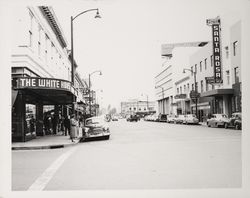 Fourth Street looking east from B Street, Santa Rosa , California, 1953 (Digital Object)